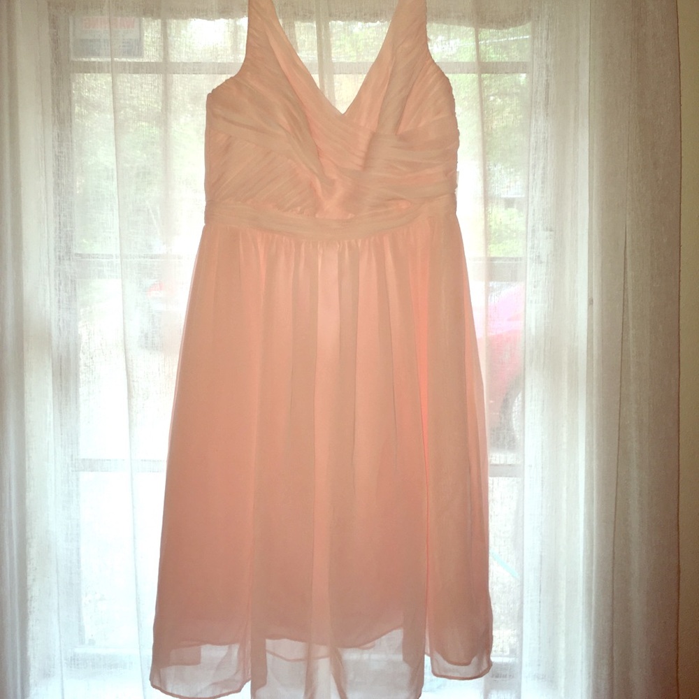 Petal pink bridesmaids dress