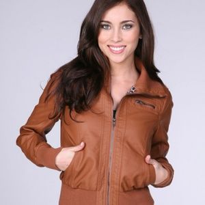 Tan Bomber Jacket