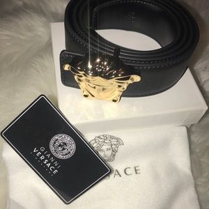 Gold Medusa Head with Black Belt