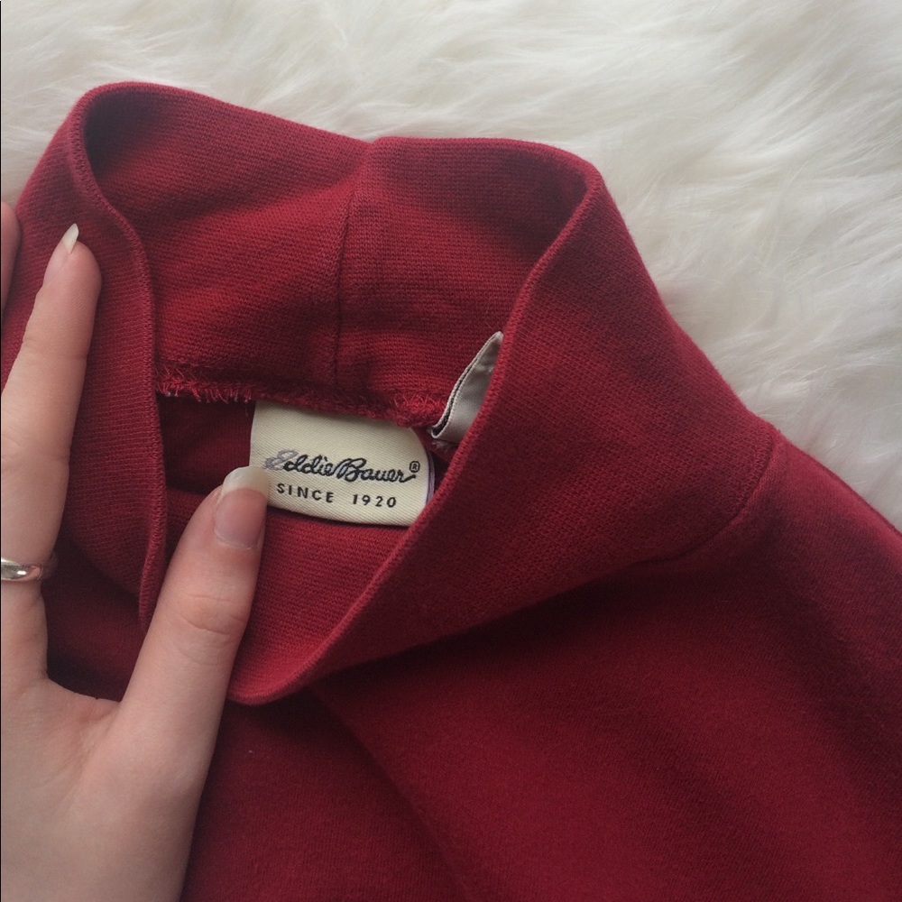 Eddie Bauer Red Turtleneck
