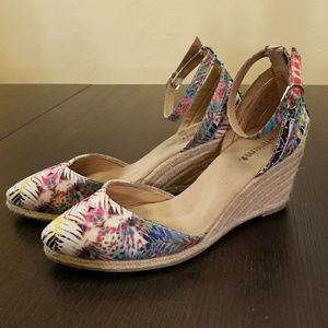 Tropical Espadrille Wedge Heels