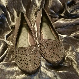 Rock & Republic Satin Smoking Loafers, size 8M