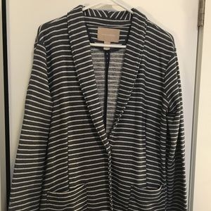 Banana Republic soft striped sweater blazer