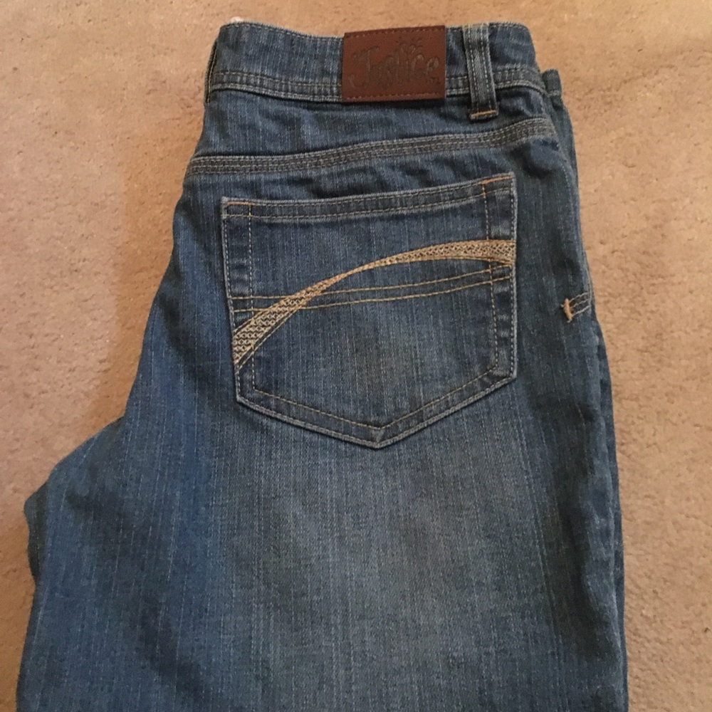 Justice straight leg jeans
