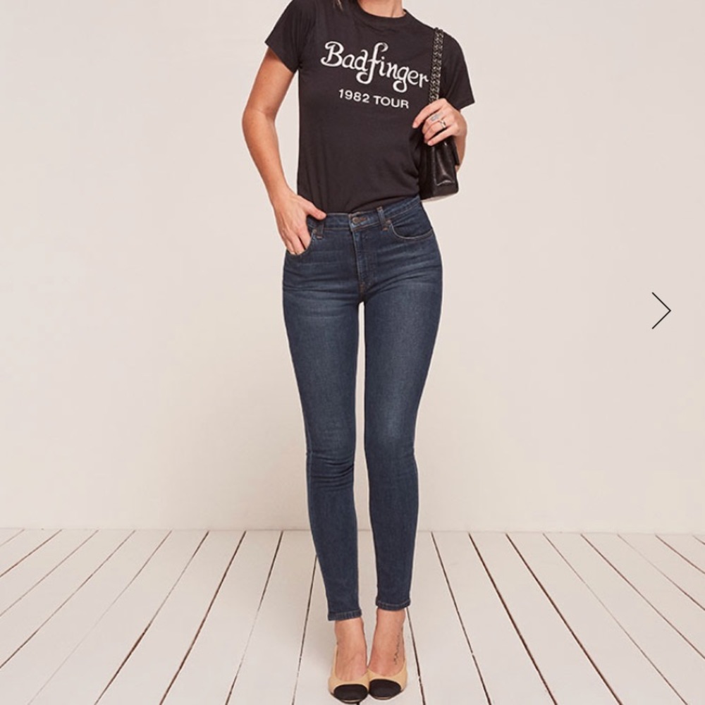 Reformation High & Skinny Jeans in Danube size 26