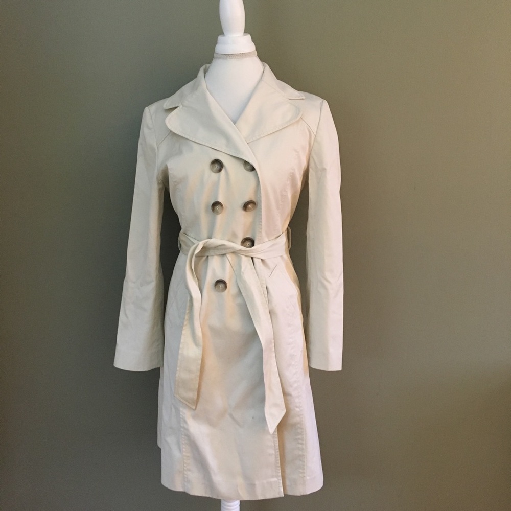 Ann Taylor Khaki Trench Coat w/ Belt - Host Pick!