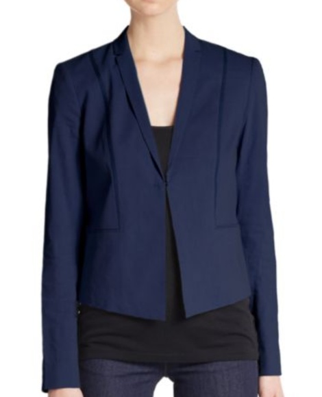 Elie Tahari Heidi Jacket Navy - Picture 1 of 7