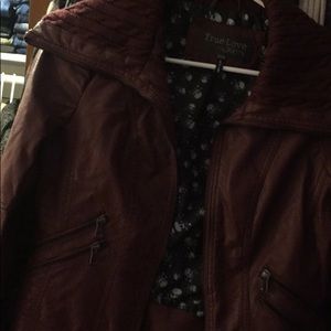 Burgundy leather jacket