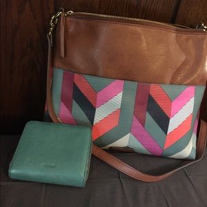 Fossil Fiona crossbody with matching mini wallet
