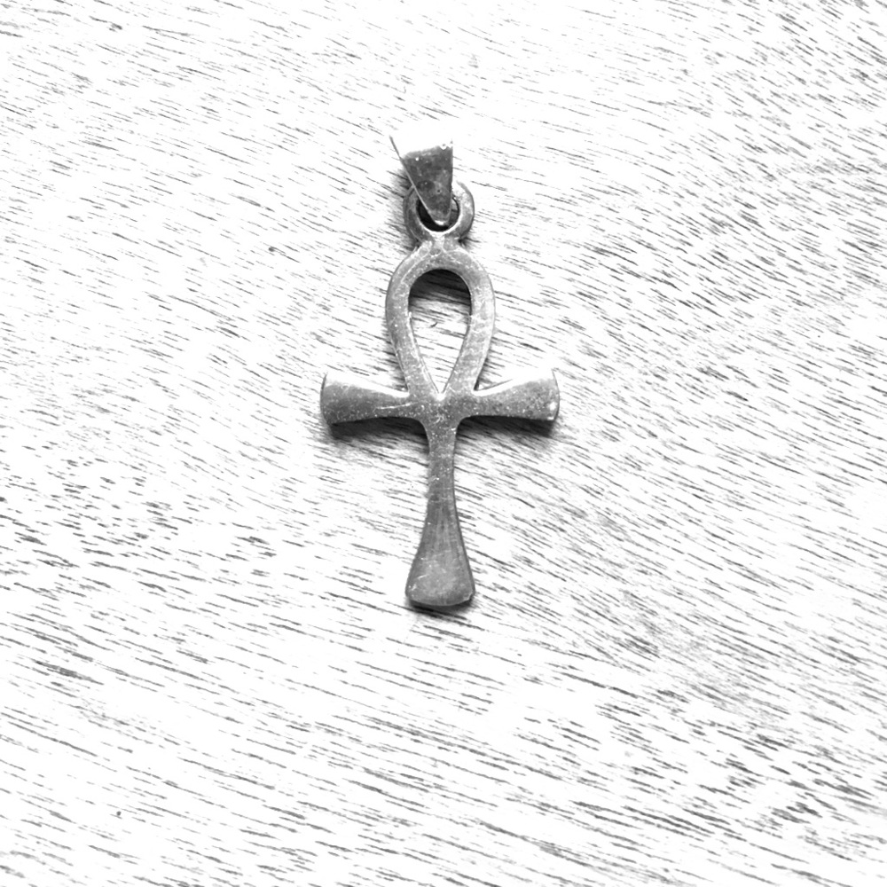 Silver ankh charm