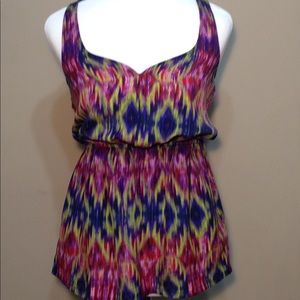 Forever 21 Flowy Colorful Top Blouse