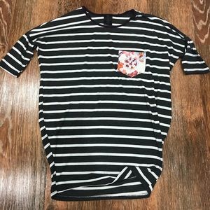 Agnes/ Dora striped graphic pocket tunic