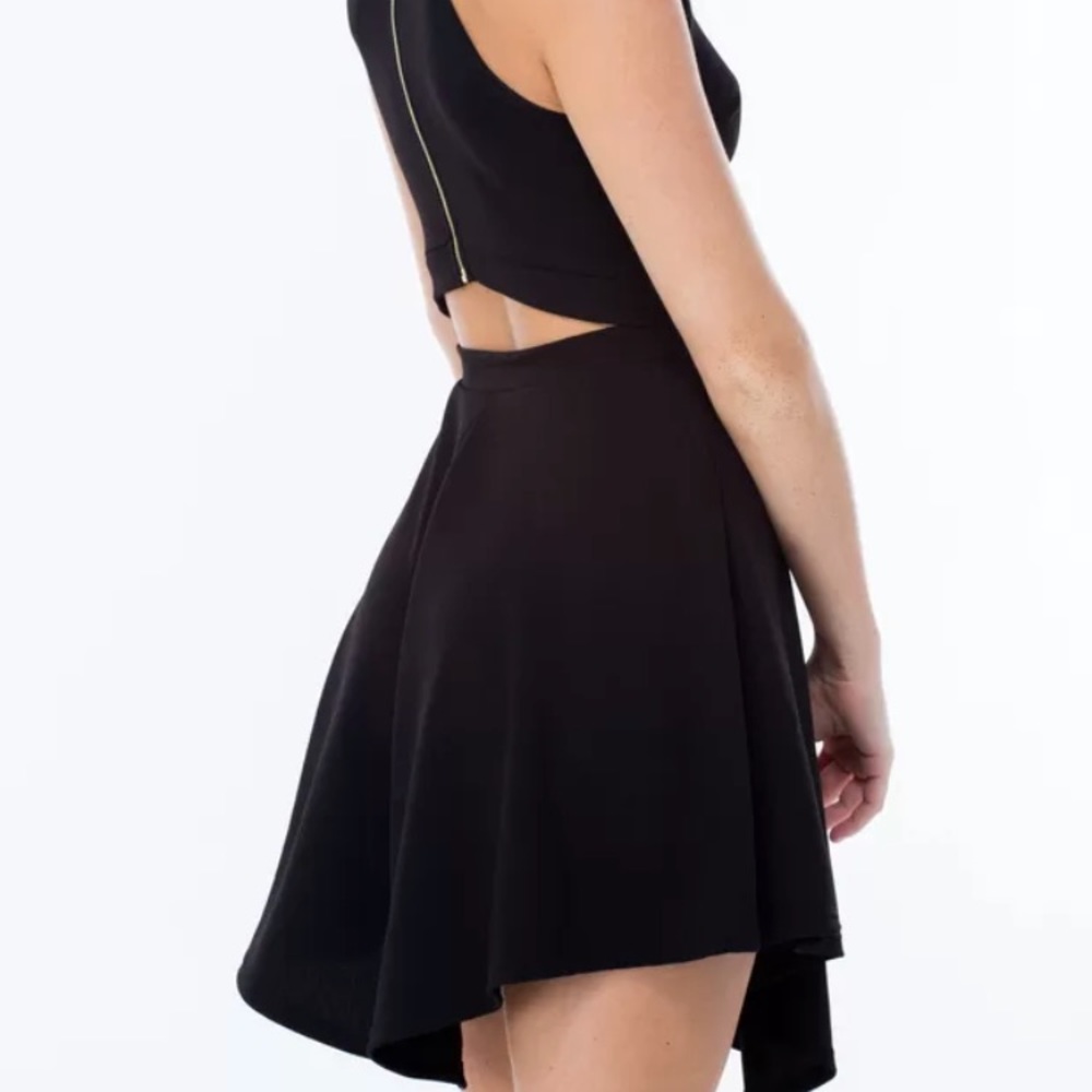 Black high neck dress