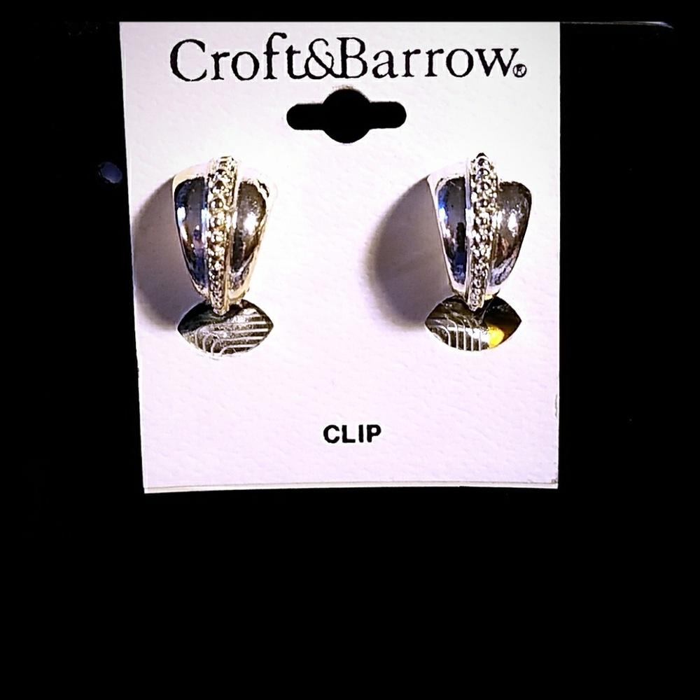 Croft & Barrow Silver Clip on Earrings