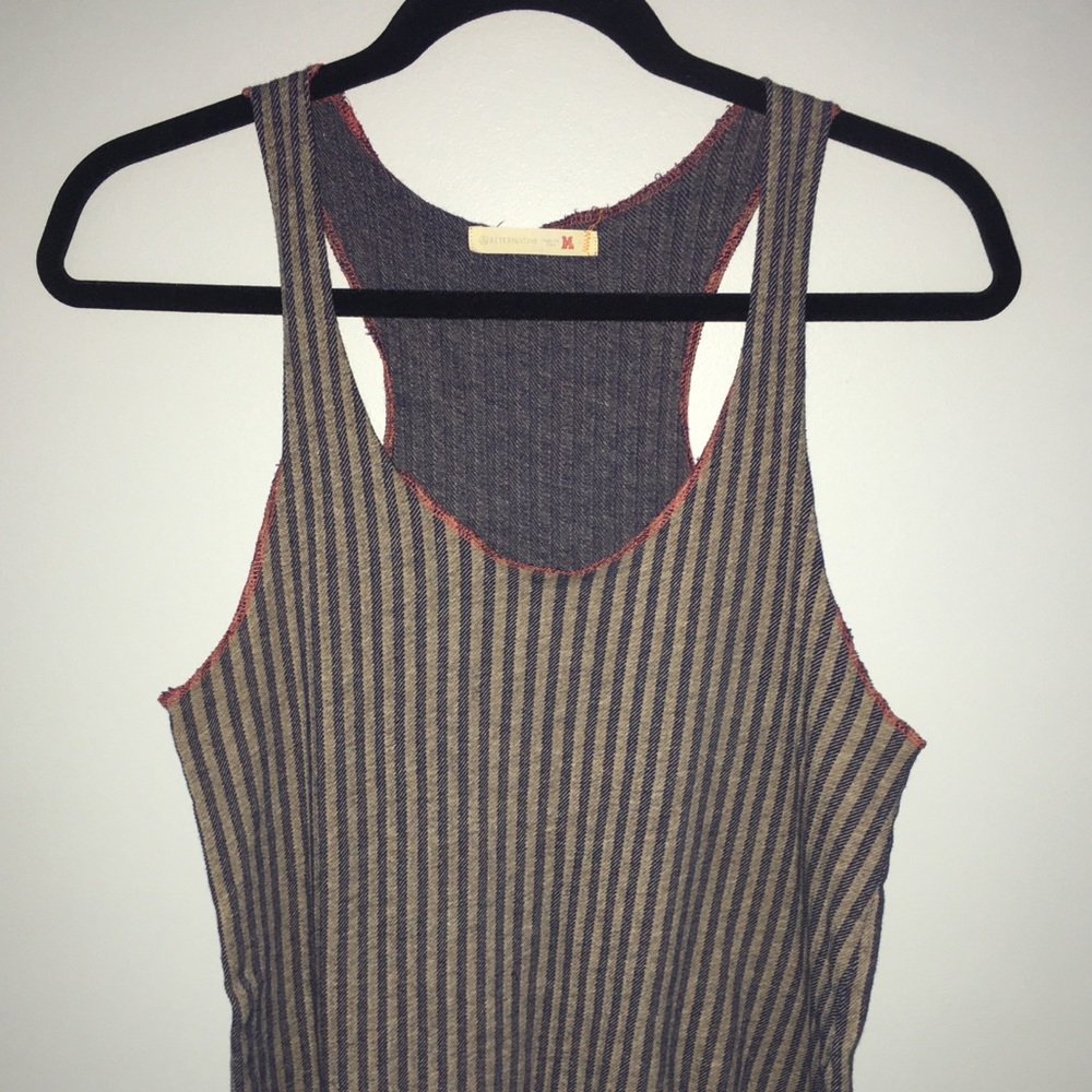 Alternative Apparel striped cotton tank