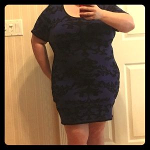 Sweater dress—super soft & stretchy Royal blue/blk