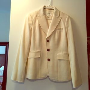 Banana Republic cream wool and cashmere blazer