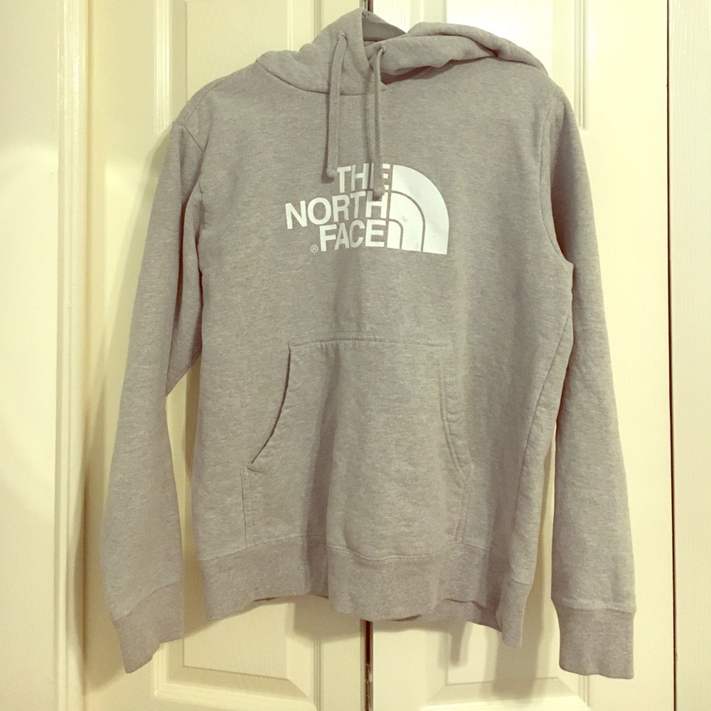 Medium Gray North Face Hoodie