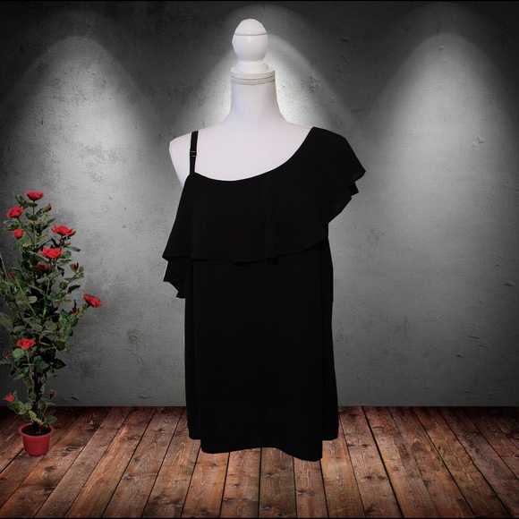 torrid Tops - “Plus” Torrid Black One Shoulder Top