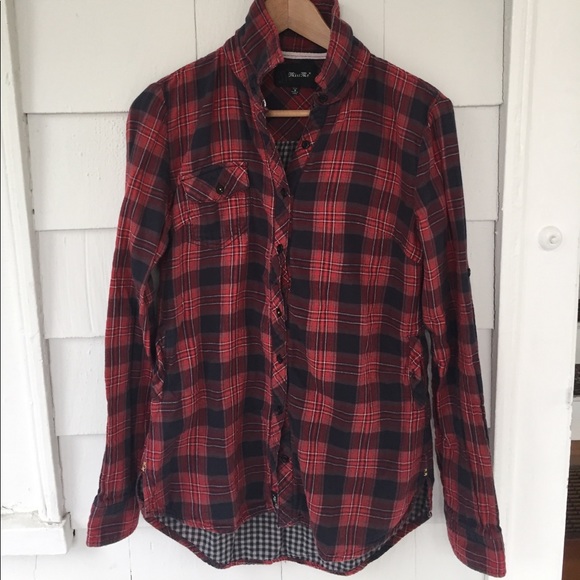 Miss Me Tops - Miss Me Flannel Check Shirt size Small.