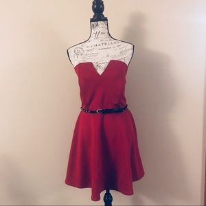 ❤️2B Bebe Red Dress Large Worn Once!