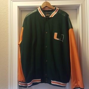 Miami hurricanes varsity style jacket