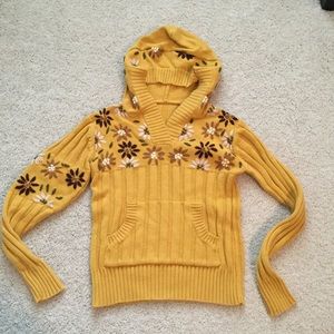 Yellow flower sweater hoodie