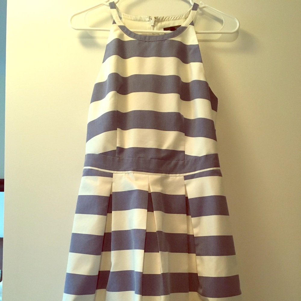 The Limited blue and white garden party dress