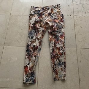 Zara Autumn Floral Pant Size Medium