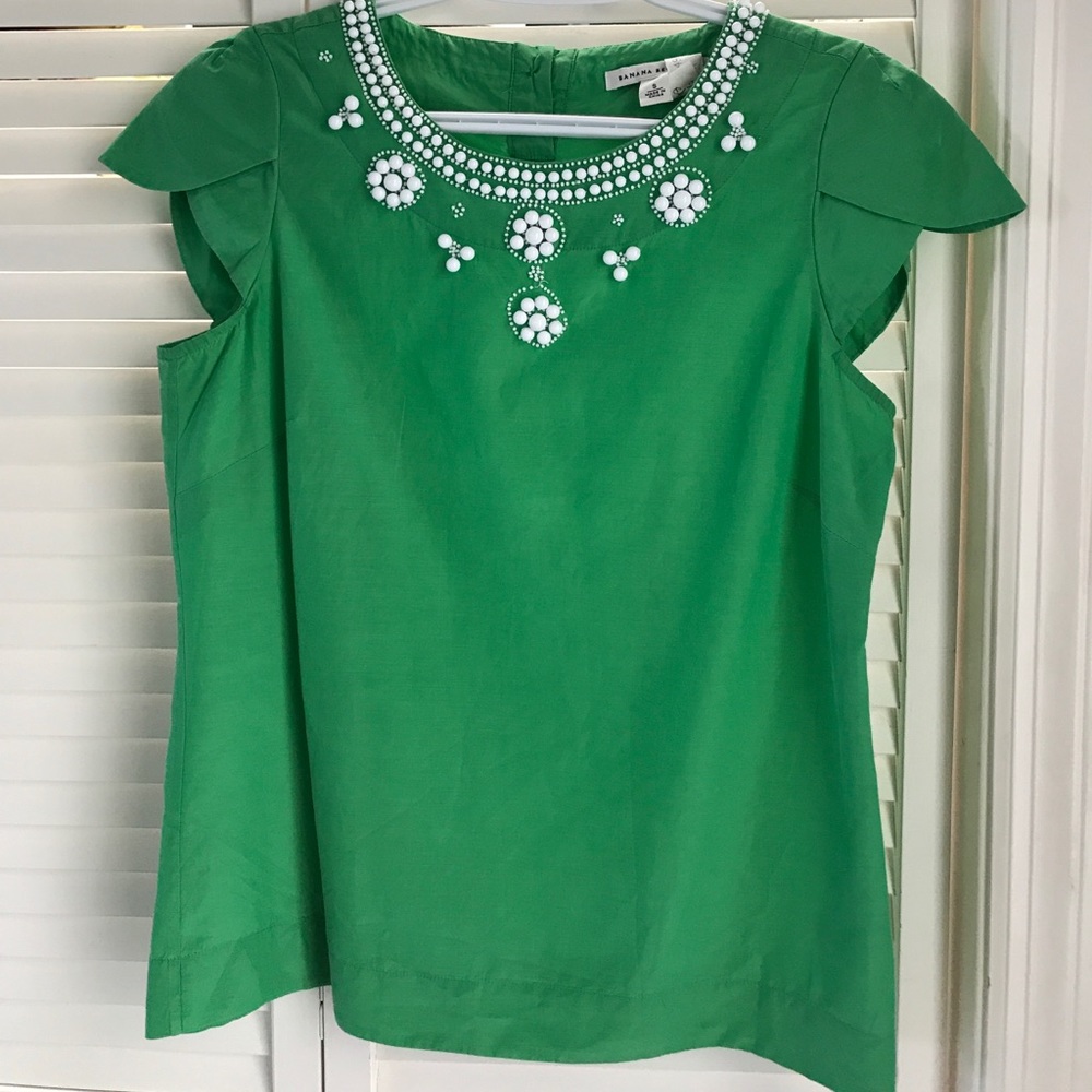 Banana Republic emerald green blouse