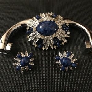 Vintage pin and earring set.