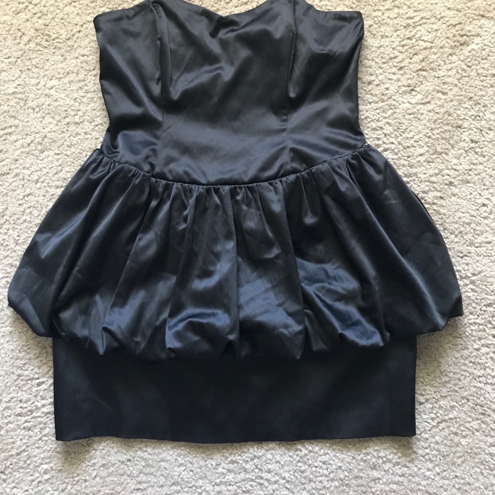 Black Strapless Mini Dress