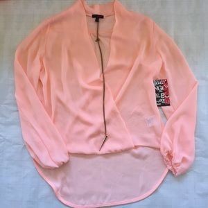 BONGO Sheer Peachy Top