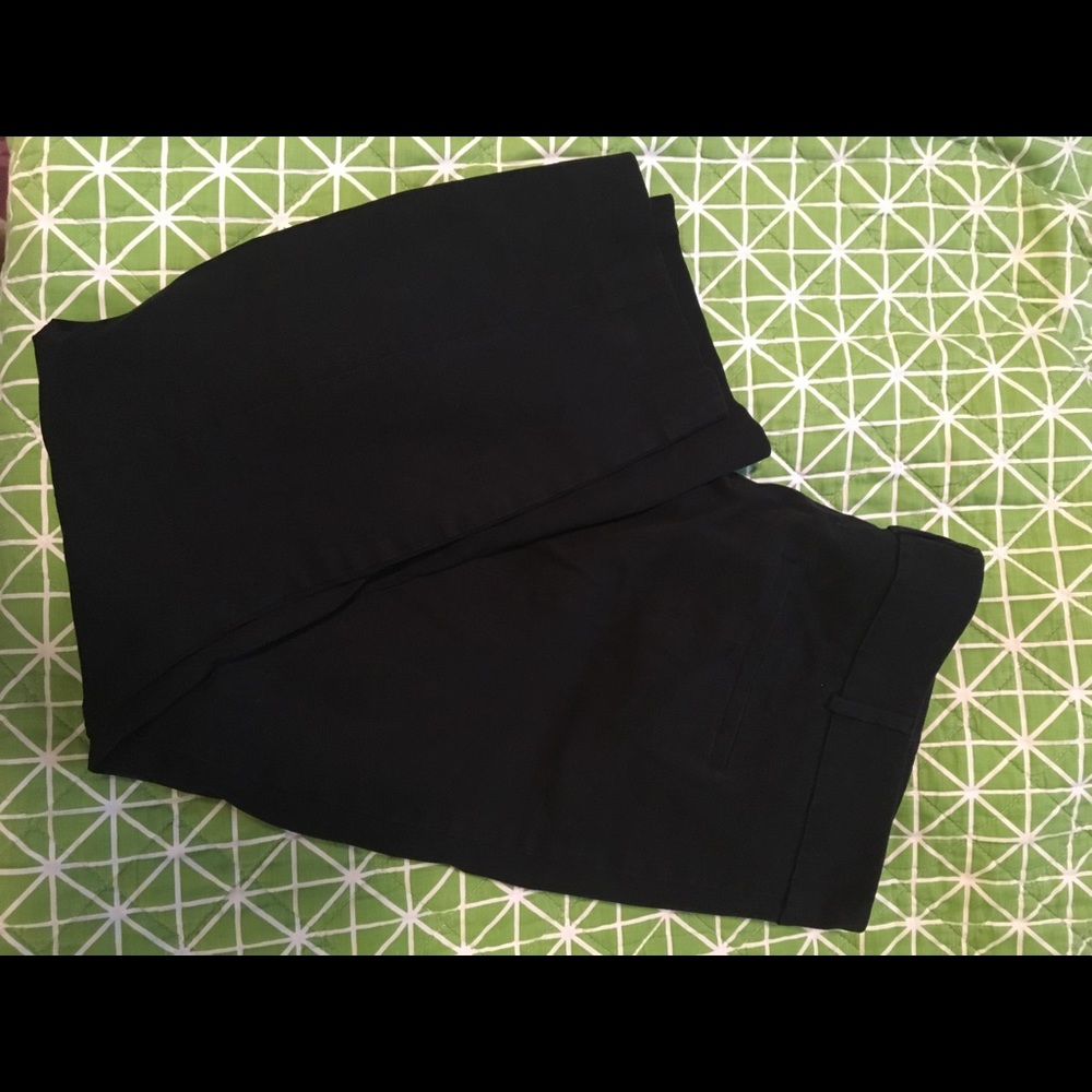 Anthropologie black crop pants