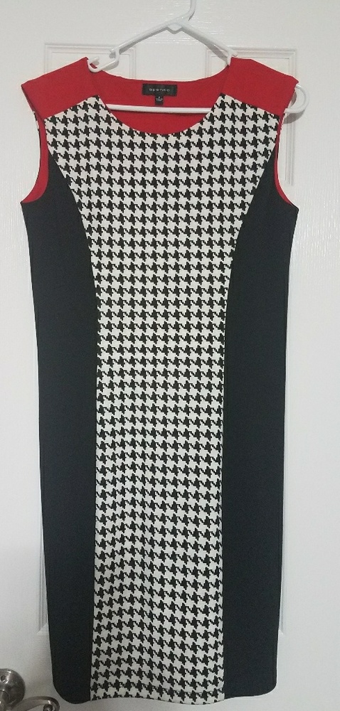 Chic black white and red dress