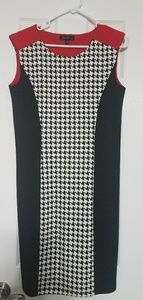 Chic black white and red dress