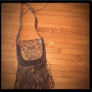 Wild Bleu Fringe Crossbody