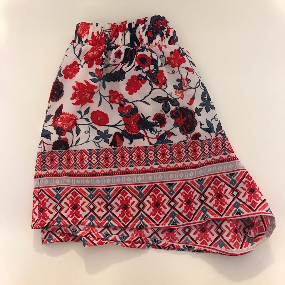 Floral printed shorts