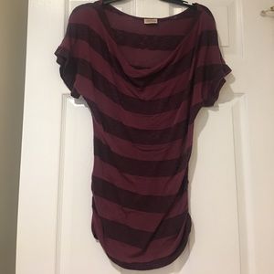 Dark Pink and Purple Short Sleeved sweater