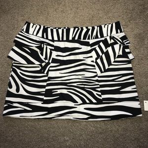 Zebra mini skirt