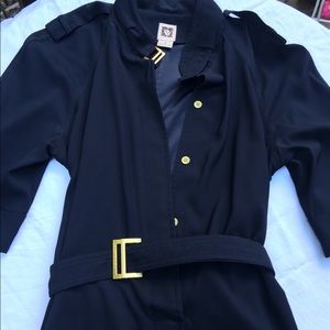 Navy blue dress with belt