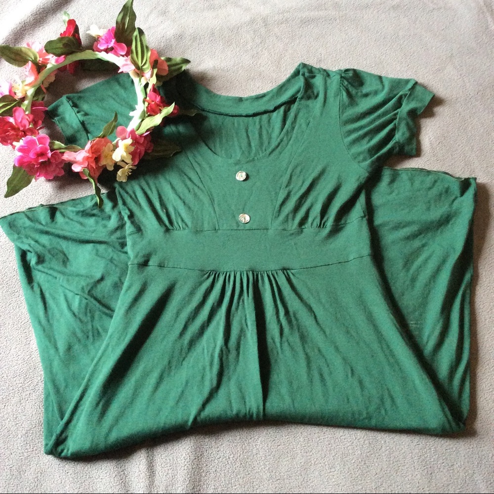 Stretchy Emerald Green Midi Dress