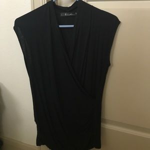 Black cap sleeve top