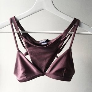 Ohana Swim Metallic Purple Bandit Minimal XS NWOT