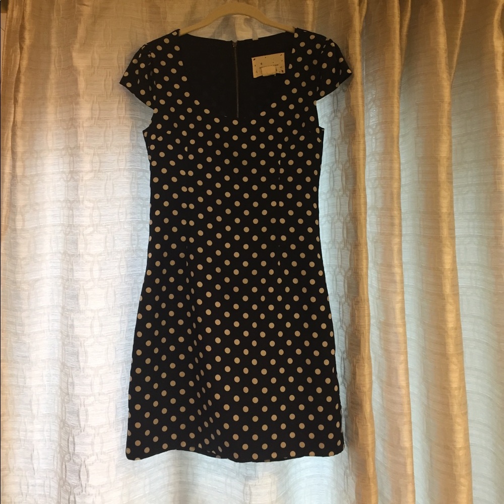 Dress Polk a dot - navy blue with white polka dots junior size