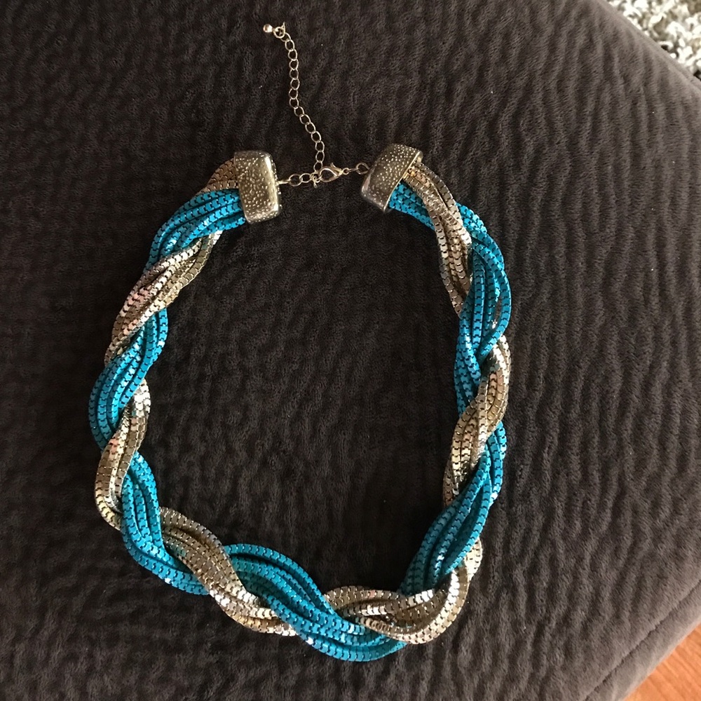 Turquoise and gold beautiful necklace