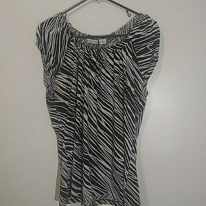 Liz Claiborne Sleeveless Zebra Print Blouse
