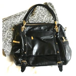 Rebecca Minkoff Cupid Satchel Black with Gold HW