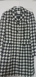 Black and white coat