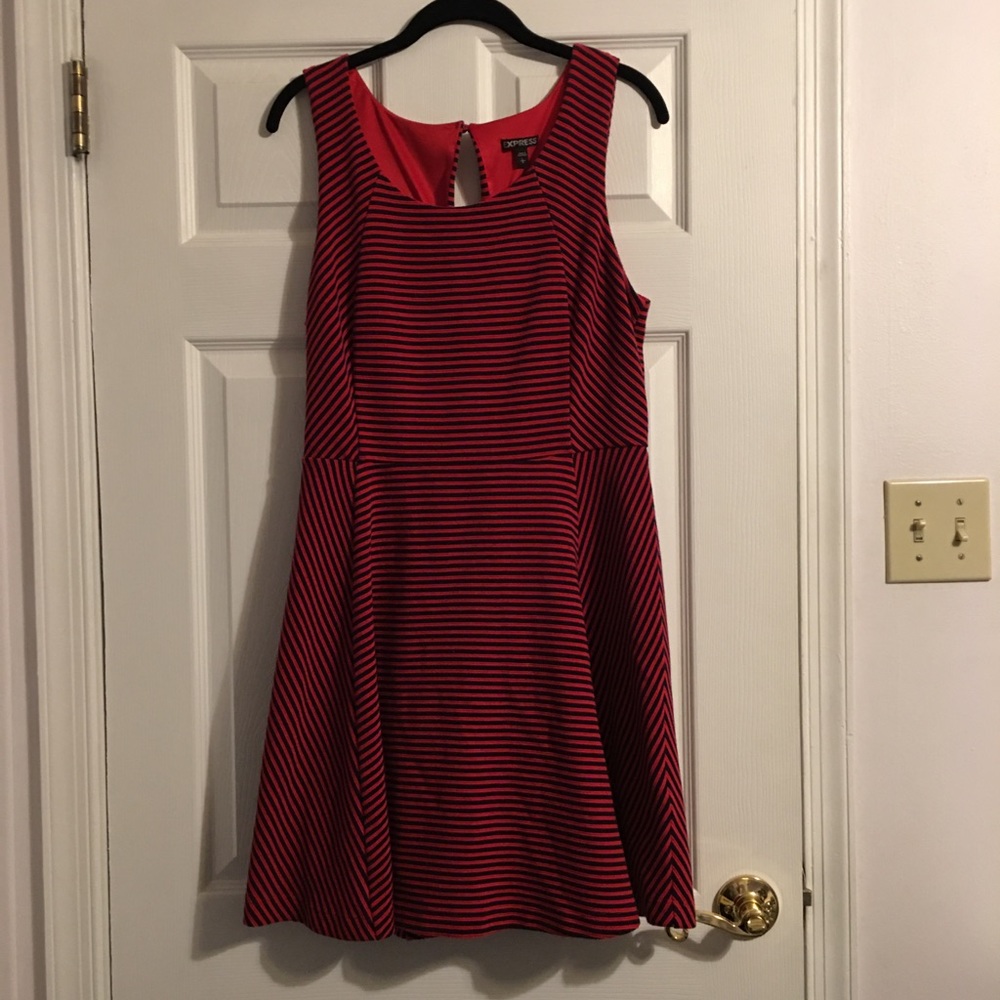 Express Sleeveless Striped Dress